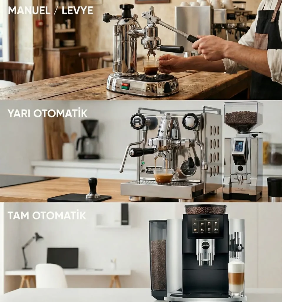 "En iyi kahve makinesi hangisi?" diye sormadan önce bu görsele iyi bak; basınç göstergesi ve portafiltre kalitesi her şeydir!